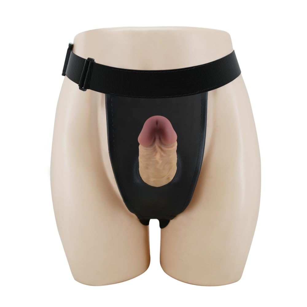 Strap on cavo indossabile uomo, Dildo indossabile in SILICONE, Strapon cintura fallica per Uomo, Pene indossabile vuoto che prolunga pene, Guaina fallica con cintura
