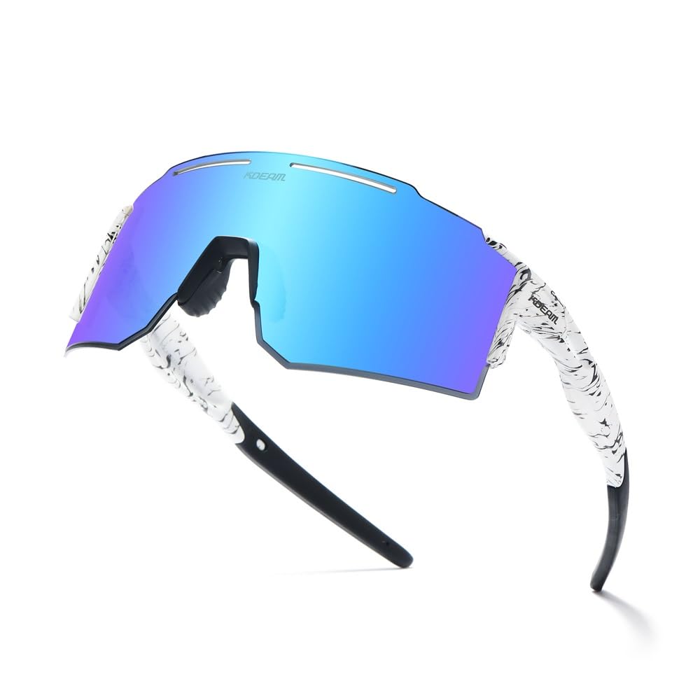 GoHZQ Polarised Sports Sunglasses for Men Womens Polarized Cycling Sunglasses UV400 Protection TR90 Superlight Frame Glasses for Skiing Running