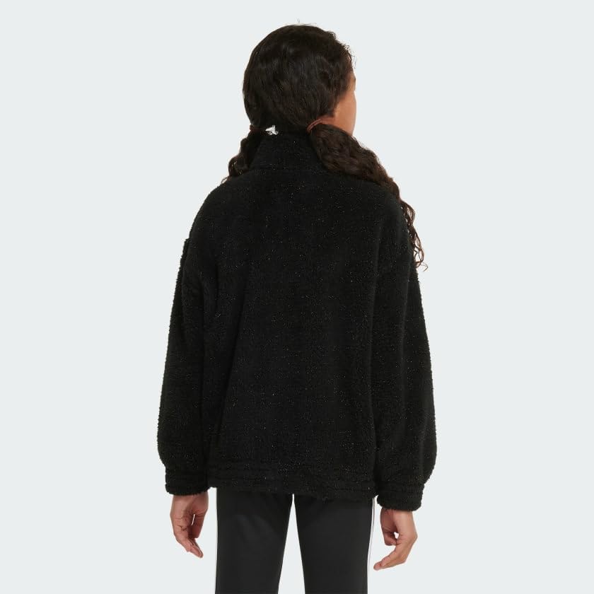 Adidas Long Sleeve Mock Neck Furry Lurex Pullover Black2