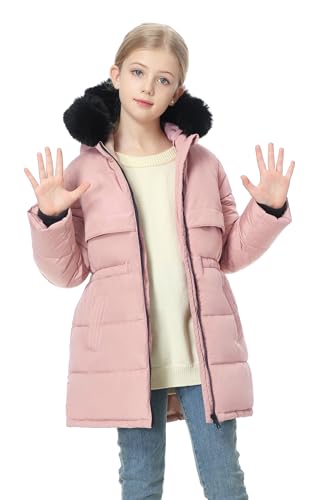Image of Girl's Winter Long Coat Parka Warm Hooded Puffer Jackets