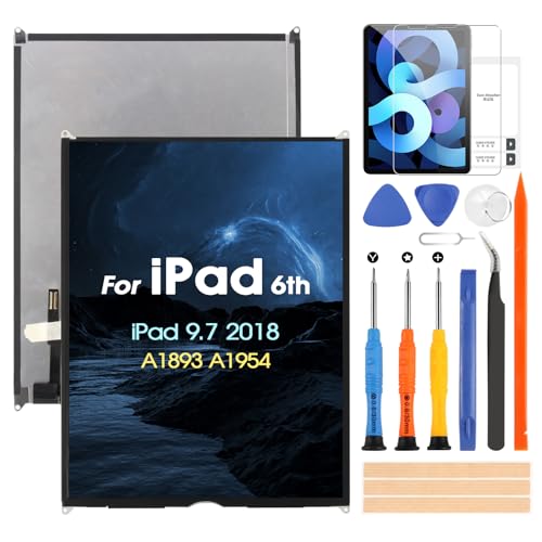 ARSSLY LCD Display for iPad 6th Gen Replacement Screen for iPad 2018 A1893 A1954 9.7 LCD Panel with Repair Tools (No Touch Screen)