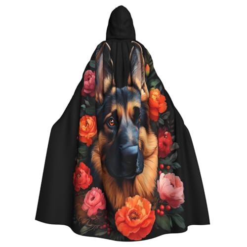Capa con capucha de pastor floreado colorido para disfraz de hombre y mujer, para fiesta de cosplay de Halloween