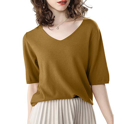 YIRUIYA  ニットセーター 茶色 