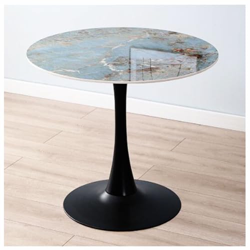 Moderner runder Esstisch, 70 cm, Marmorplatte, Bistrotisch mit...