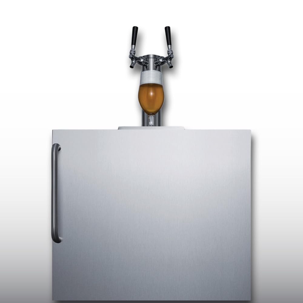 Summit 24" Undercounter Built-In Kegerator, Dual Tap Kit, ADA-Compliant, Stainless Steel - Sbc58blbicssada on Fridge.com - View 6