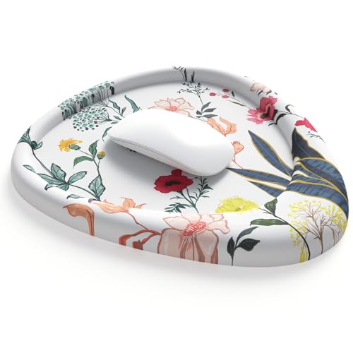 NeoFlex Arc Ergonomic Mouse Pad with Gel Wrist Rest - Anti-Slip Desk Mat for Office & Gaming, Carpal Tunnel Support, Durable & Comfortable (Floral Bliss)