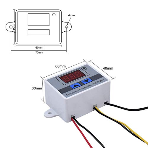 ARCELI Module de contrôleur de température à Del 220 Digital, commutateur de Thermostat XH-W3001 avec sonde étanche, Thermostat de Chauffage programmable - Image 4