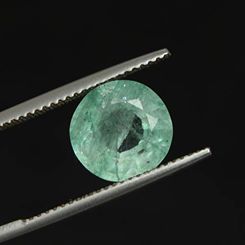 GEMHUB Beautiful Green Emerald 3.65 Ct Certified Natural Round Cut Loose Gemstone for Ring DX-6542