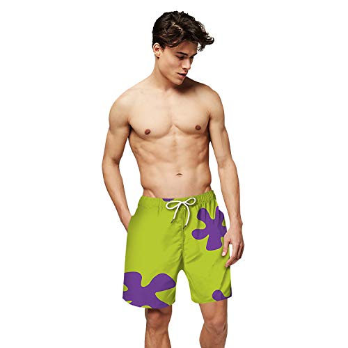 Mens Swim Trunks 3D Funny Print Elastic Waist Board Shorts Quick Dry Beach Swim Shorts Swimwear3