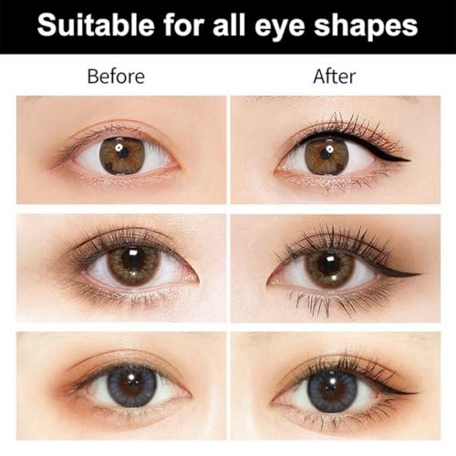 2 in 1 Winged Eyeliner Stamp,Beauty Cat Eye Stamp,Liquid Wing Cat Eye Stamp,Waterproof Liquid Eyeliner Pencil,Long Lasting Wing Liquid Eye Liner Pen,Smudgeproof Winged Eyeliner Pencil Easy to Use - Image 3