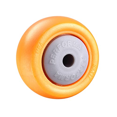 Roulette pivotante orange 80kg charge lourde pour meuble