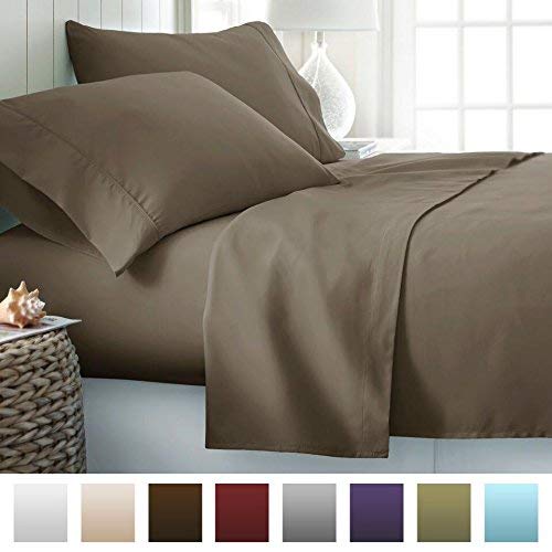 Amazon｜LaxLinen-600 スレッドカウント 4 ピース ベッドシーツセット
