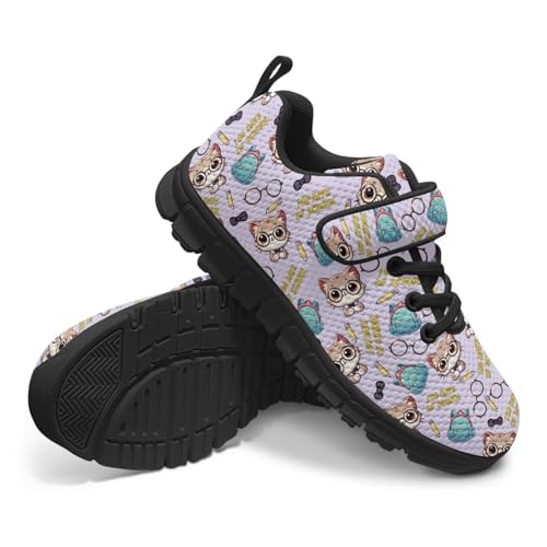 Boys Girls Tennis Shoes Kids Non Slip Breathable Strap Athletic Running Shoes Lightweight Sports Sneakers US 11-15