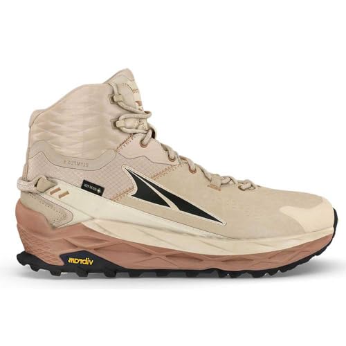 ALTRA Men's Olympus 5 Hike Mid GTX Hiking Shoe, Sand, 8