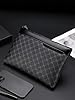 Men's Business Clutch Bag, Large Capacity Plaid PU Leather Handbag #1