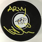 Viktor Arvidsson Autographed Nashville Predators Puck (JSA) - Autographed NHL Pucks