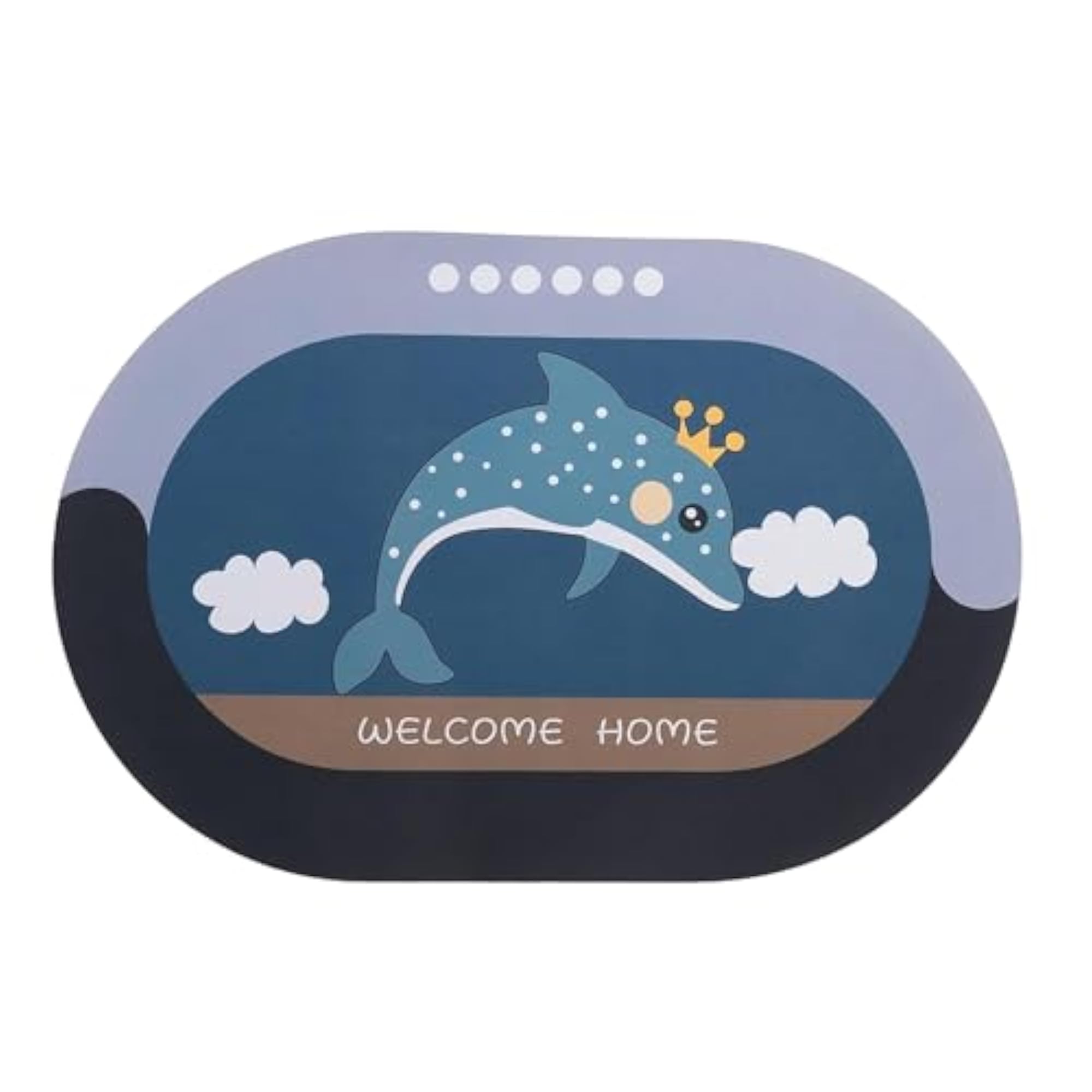 PVC Shower Bath Mat, Oval Design
