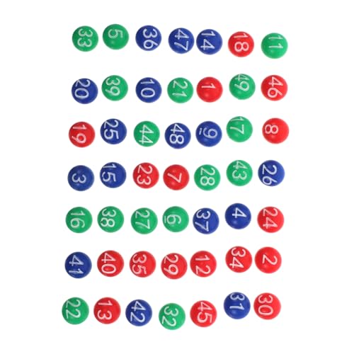 CHICAMPERA 1 Bola de máquina de lotería Bolas de Premio Bola de Juego de Bingo decoración del Juego de Pelota Juego de Pelota de Colores Bolas de plastico el plastico
