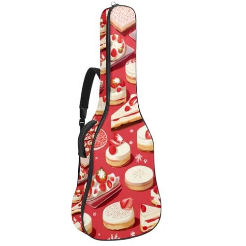 Sac de transport imperméable guitare acoustique rembourré rouge
