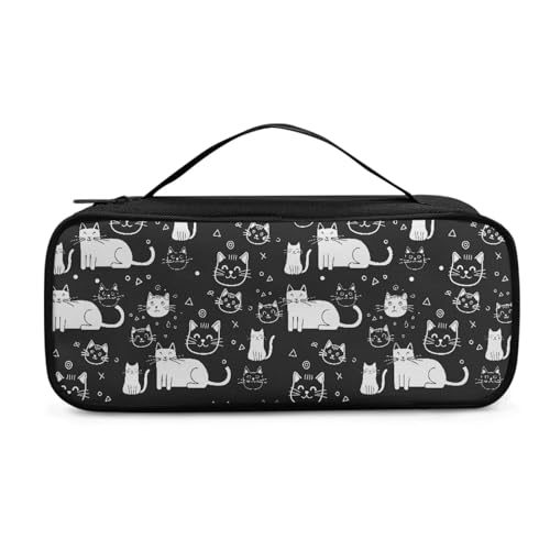 Sepetwhos Cute Cat Stethoscope Carrying Case Lightweight Stethoscope Holder with Mesh Pockets Shockproof Hard Organizer Storage Bag Travel Storage Bag