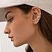 JeryWe Ear Cuff for Women - 14K Gold Plated Huggie Hoop, Non Piercing Cuff Earrings, Clip On Elegant Ear Clips, Cartilage Wrap, Fashionable Fake Earring Cuffs for Non Pierced Ears 14K Gold Plated 4PCS