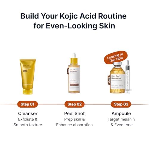 Image of SUNGBOON EDITOR Glow Intensive Kojic Acid Ampoule, Radiance-Boosting Serum for Face with Kojic Acid, Turmeric & PHA, For Uneven Skin Tone & Dark Spot Care, Korean Skincare Serum, 1.35 fl oz