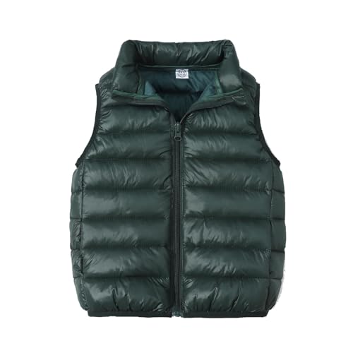 Girls Puffer Vest Kids Winter Sleeveless Zip Up Down Jacket with Pockets Lightweight Warm Stand Collar Qulited Down Vest