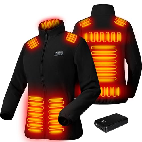 Panatude Heated Jackets for Women with Battery Pack Included(16000mAh) Polar Fleece Womens Heated...