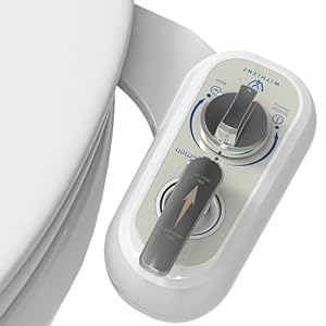 WITHLENT Bidet-Aufsatz Linkshänder Doppeldüse J1016-03