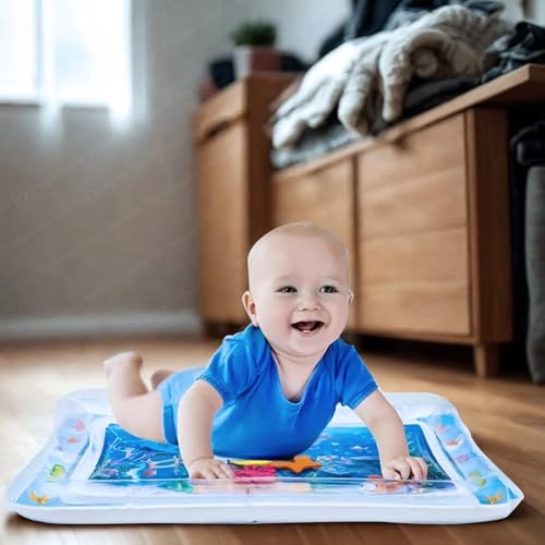Image of Toy Imagine Tummy Time Water Mat for Babies | Sensory Play Gym for 6-12 Months | Newborn Baby Essentials | Water-Filled Activity Mat | Baby Gifts | Pack of 2