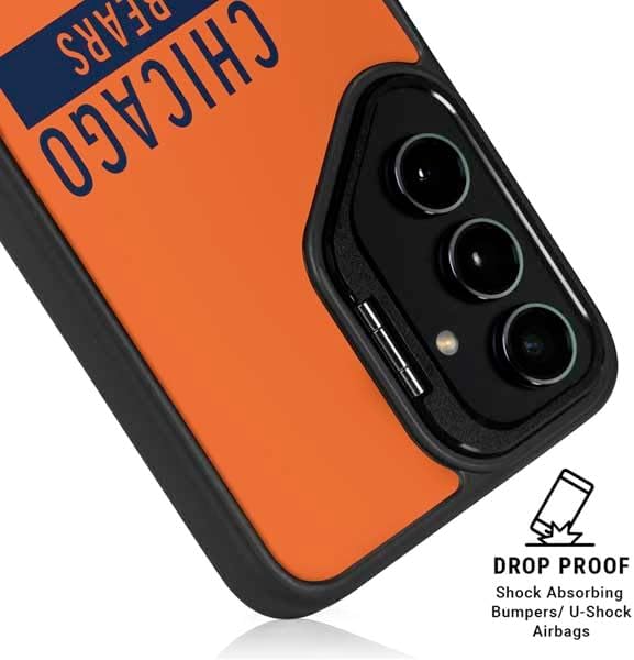 Skinit Kickstand Phone Case Compatible with Galaxy S25 - Officially Licensed NFL Chicago Bears Orange Performance Series Design
