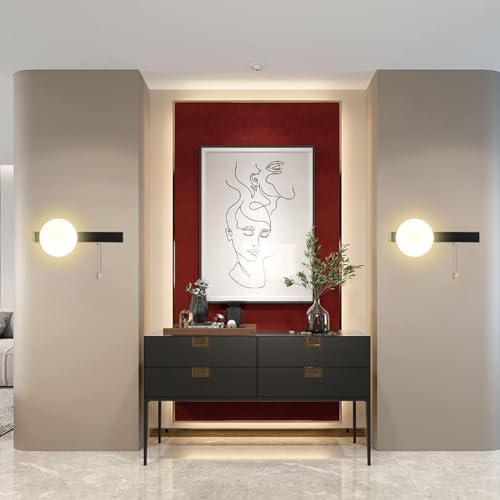 Moderna Lámpara de Pared Vintage en Cristal Globo Verde con Sistema de Cadena Elegante 6