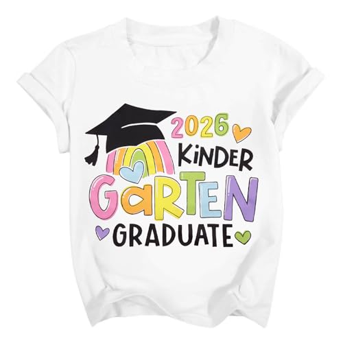 Image of Kindergarten Graduation Shirt for Girl: Last Day of School Shirt Kids 2026 Preschool Graduation Gift Tee Top