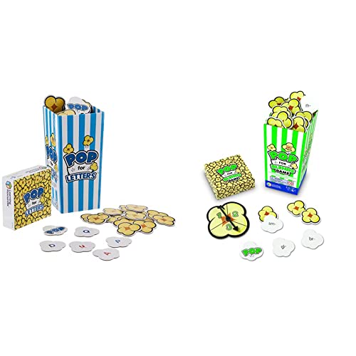 Learning Resources Pop for Letters, Early Phonics Game, Alphabet Recognition, ABCs, 8 Pop Cards, Ages 4+, Grades PreK+ & Pop for Blends Game,Phonics Game, 2-4 Players, 92 Cards, Ages 6+