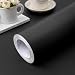 Black Self Adhesive Wallpaper Removable Peel and Stick Self Adhesive Film Stick Paper Easy to Apply Peel and Stick Wallpaper Stick Wallpaper Shelf Liner Table and Door Reform(15.7" x118")