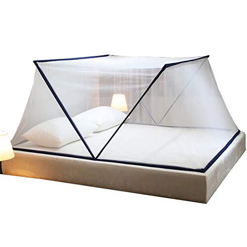 Moustiquaire de lit 135x190x80cm pliable sans fond pour voyage et maison