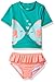 Carter's Baby Girls' Two Piece Swimsuit, Turquoise Fish, 9 Months