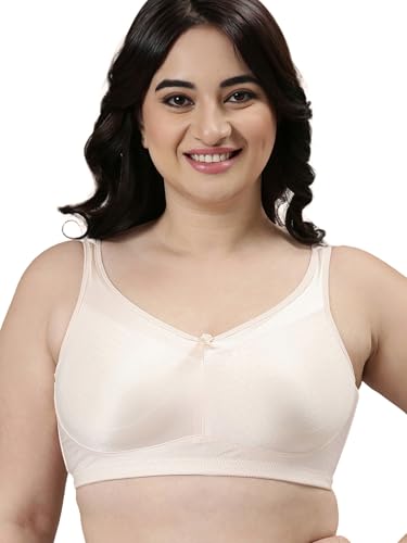 Image of Enamor Hidden X-Frame and Smoothening Women's Full Support Everyday Bra - Jiggle Control, Non Padded, Wirefree, Full Coverage - FB12 (Available in Plus Sizes)