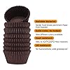 Bake Choice 200pcs Standard Brown cupcake liners for baking,food-grade cupcake wrappers, grease-proof parchment muffin liners for Christmas decorations #2