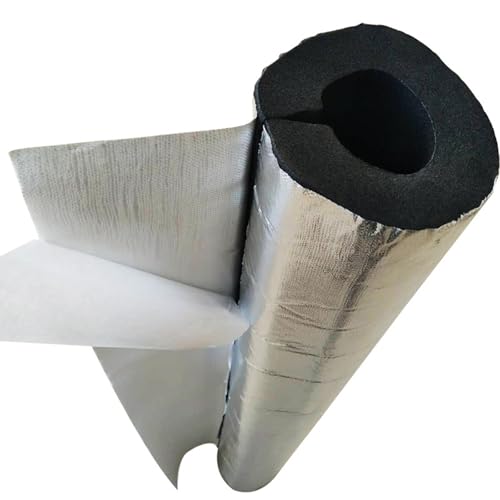 Samoprzylepna folia izolacyjna do rur piankowych – osłony z folii aluminiowej do rur 16-114 mm, idealna do użytku wewnątrz i na zewnątrz, basenu, klimatyzacji i ochrony grzejnika (34 mm x 10 mm x 90