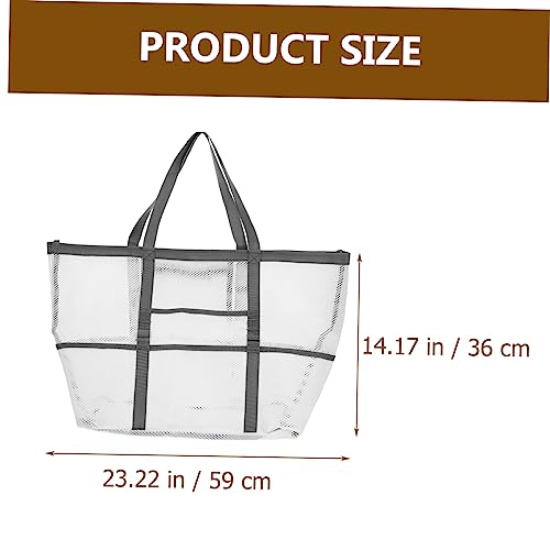 Portable Beach Mesh Shower Bag Versatile Organizer for Collecting Shells and Opening for Easy Access for Beach and Travel Use2