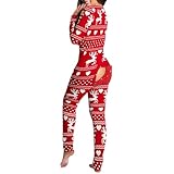 Eilova Orityle Women's Sexy Bodycon Romper Butt Button Back Flap Onesie Pajamas Bodysuit One Piece Jumpsuit