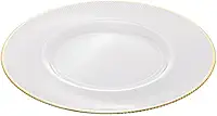 WOLFF - Sousplat com Fio de Ouro Thin Edge 33cm Cristal Ecológico