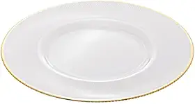 WOLFF - Sousplat com Fio de Ouro Thin Edge 33cm Cristal Ecológico