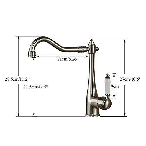 Robinet de bassin en laiton brossé haut de gamme effet cascade pour vasque élégante