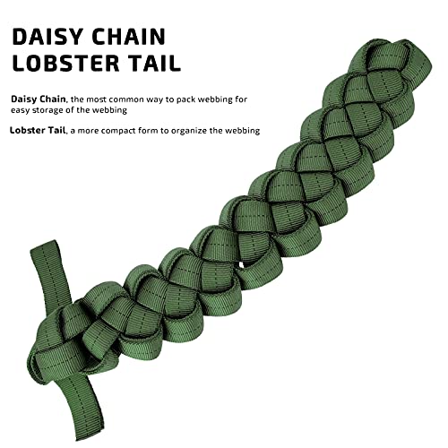Gm Climbing GM161230GREEN-483US 1 Inch Mil-W-5625 Nylon Tubular Webbing Milspecs 4000Lbs Durable thumb #6