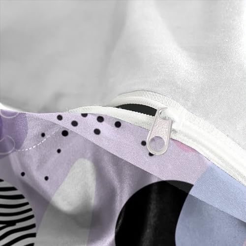 Housse de couette fermeture éclair douce en microfibre violette - 8
