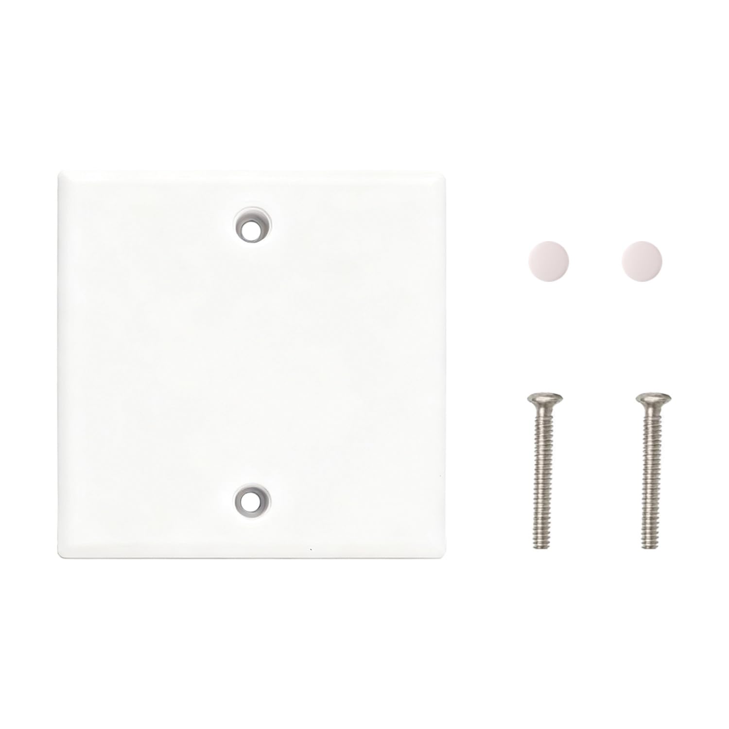 Wellrun White 1Pcs Single Gang Blank Plate,Waterproof Plug Faceplate With Screws, Blanking Cover For Electrical Sockets & Switches