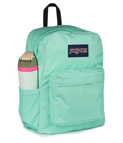 Image of JanSport SuperBreak Plus Backpack with Padded 15-inch Laptop Sleeve and Integrated Bottle Pocket - Spacious and Durable Daypack for Work and Travel - Magic Mint