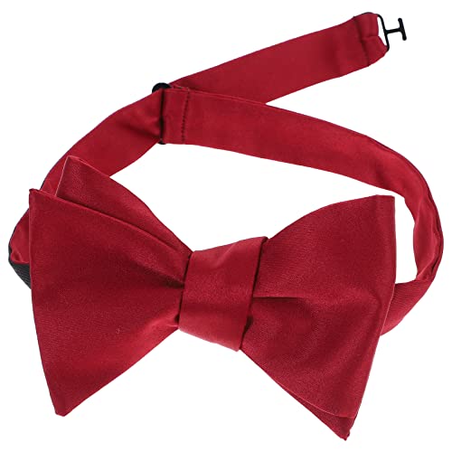ibasenice Rote Herrenfliege aus Polyester, Elegant und Formal für Business